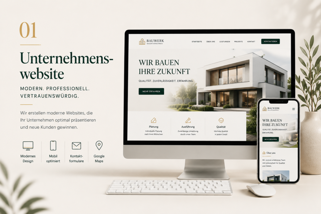 Professionelles Webdesign für Unternehmen, Selbstständige und lokale Dienstleister