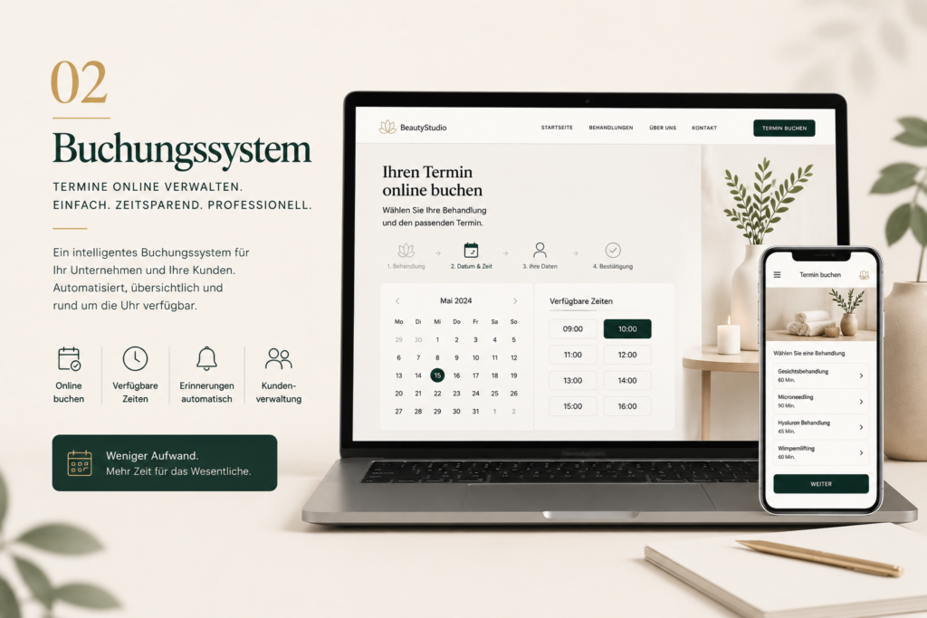 Professionelles Online-Buchungssystem für Unternehmen und Dienstleister mit Terminbuchung und Kundenverwaltung